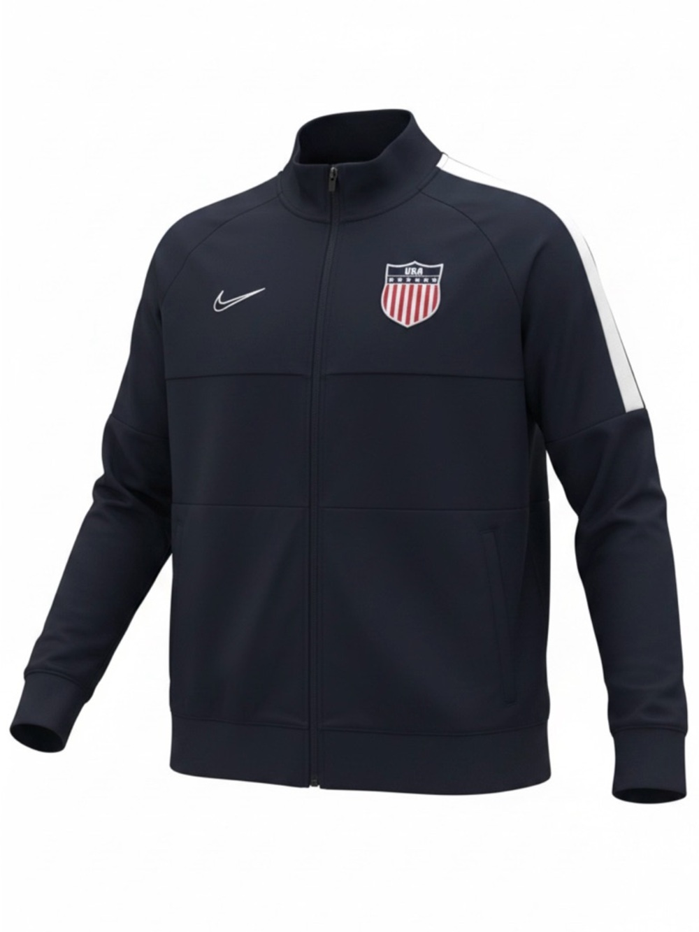 Nike Navy Blue with White Stripes and Full Zipper, XL, NWOT